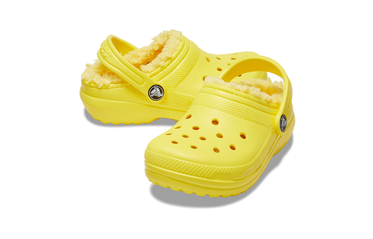 Shop (Youth) Crocs Classic Lined Clogs 'Yellow' 203506-7C1