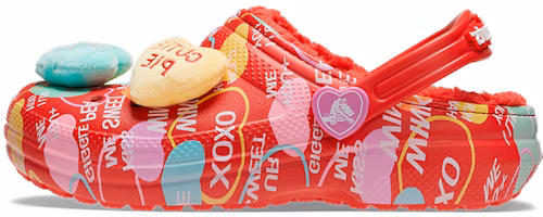 (Youth) Crocs Classic Lined Elevated Sweethearts Clogs 'Red multi' 207814-610 (Youth) Crocs Classic Lined Elevated Sweethearts Clogs 'Red multi' 207814-610