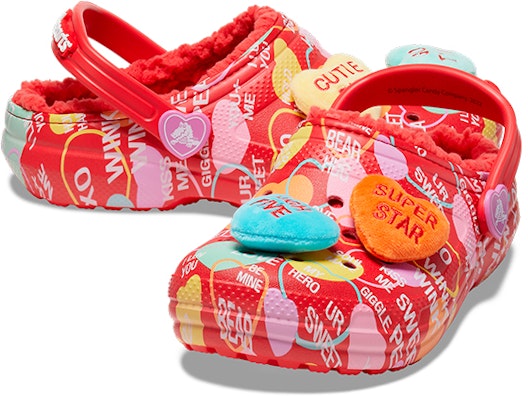 (Youth) Crocs Classic Lined Elevated Sweethearts Clogs 'Red multi' 207814-610 Shop (Youth) Crocs Classic Lined Elevated Sweethearts Clogs 'Red multi' 207814-610