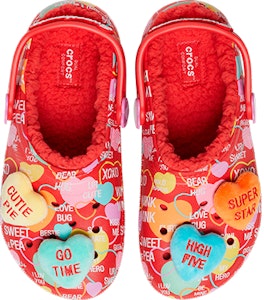 (JR) Crocs Classic Lined Elevated Sweethearts Clogs 'Merah Multi' 207814-610 Purchase (JR) Crocs Classic Lined Elevated Sweethearts Clogs 'Merah Multi' 207814-610