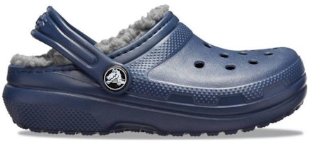 兒童 Crocs卡駱馳 Classic Lined Clog K 休閒舒適 保暖 兒童拖鞋 深藍炭灰 Order 兒童 Crocs卡駱馳 Classic Lined Clog K 休閒舒適 保暖 兒童拖鞋 深藍炭灰
