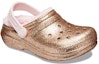 Lookbook (Youth) Crocs Classic Lined Glitter Clogs 'Gold Pink' 207462-2UB