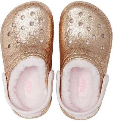 (Youth) Crocs Classic Lined Glitter Clogs 'Gold Pink' 207462-2UB Shop (Youth) Crocs Classic Lined Glitter Clogs 'Gold Pink' 207462-2UB