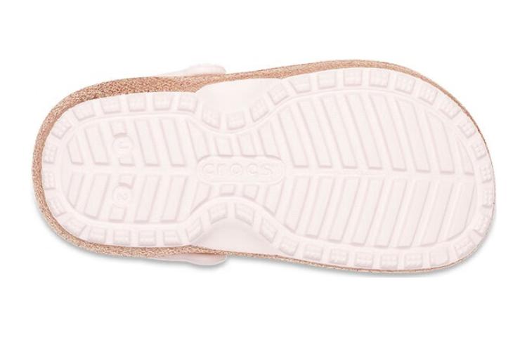 Details for (Youth) Crocs Classic Lined Glitter Clogs 'Gold Pink' 207462-2UB