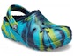Lookbook (JR) Crocs Klasik Berbulu Bercorak 'Blue Tie Dye' 207238-4HQ