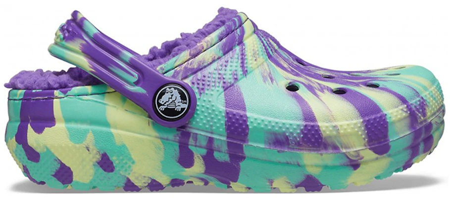 (Youth) Crocs Classic Lined Marbled Clogs 'Neon Purple Multi' 207238-573 Order (Youth) Crocs Classic Lined Marbled Clogs 'Neon Purple Multi' 207238-573