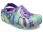 Lookbook (Youth) Crocs Classic Lined Marbled Clogs 'Neon Purple Multi' 207238-573