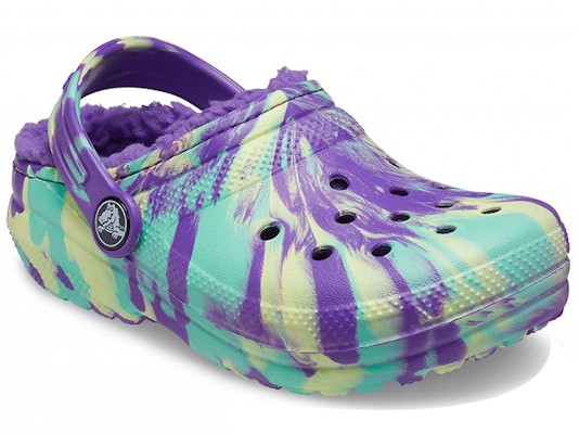 (Youth) Crocs Classic Lined Marbled Clogs 'Neon Purple Multi' 207238-573 Lookbook (Youth) Crocs Classic Lined Marbled Clogs 'Neon Purple Multi' 207238-573
