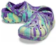 Shop (Youth) Crocs Classic Lined Marbled Clogs 'Neon Purple Multi' 207238-573