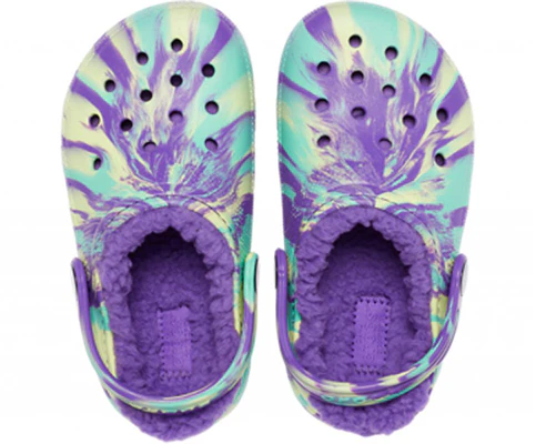 (Youth) Crocs Classic Lined Marbled Clogs 'Neon Purple Multi' 207238-573 Purchase (Youth) Crocs Classic Lined Marbled Clogs 'Neon Purple Multi' 207238-573