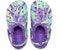 (JR) Crocs Classic Lined Marbled Clogs 'Neon Purple Multi' - Ungu Neon Pelbagai. 207238-573