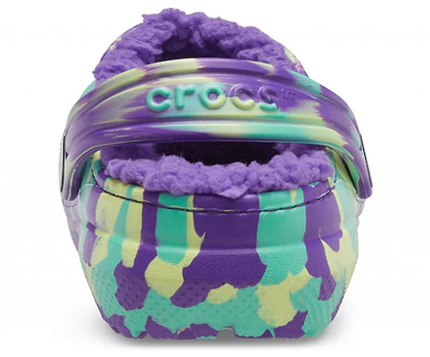 (Youth) Crocs Classic Lined Marbled Clogs 'Neon Purple Multi' 207238-573 Details for (Youth) Crocs Classic Lined Marbled Clogs 'Neon Purple Multi' 207238-573