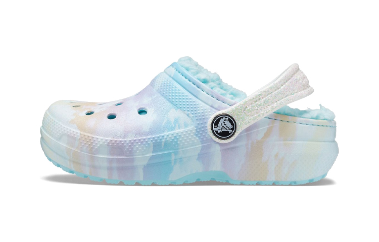 (Youth) Crocs Classic Lined Out of the World Clogs 'Blue Multi-Color' 207322-90H