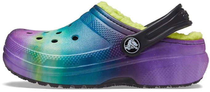 兒童 Crocs 經典內鋪毛太空時尚休閒木底涼鞋 藍綠紫 Buy 兒童 Crocs 經典內鋪毛太空時尚休閒木底涼鞋 藍綠紫