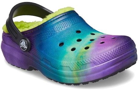 兒童 Crocs 經典內鋪毛太空時尚休閒木底涼鞋 藍綠紫 Lookbook 兒童 Crocs 經典內鋪毛太空時尚休閒木底涼鞋 藍綠紫