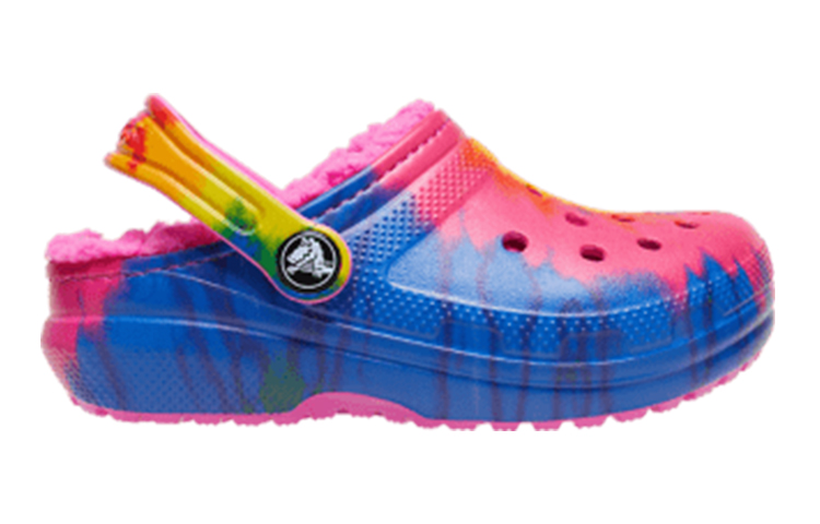 Order (JR) Crocs经典毛绒蓝粉色扎染图案洞洞鞋 206683-6RW