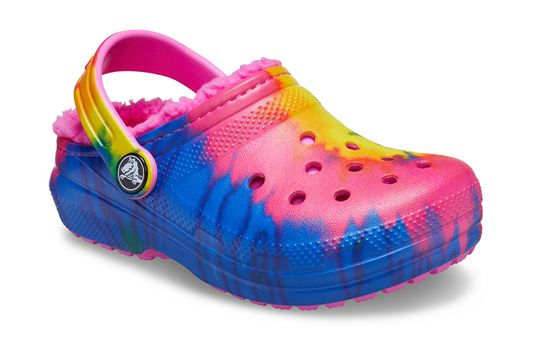 Lookbook (JR) Crocs经典毛绒蓝粉色扎染图案洞洞鞋 206683-6RW