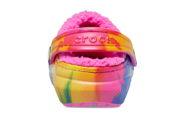 Details for (JR) Crocs Classic Lined TieDye Graphic Clogs 'Biru Pink' 206683-6RW