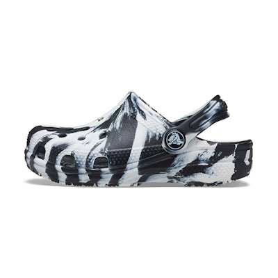 (Youth) Crocs Classic Marbled Clogs 'Black White'