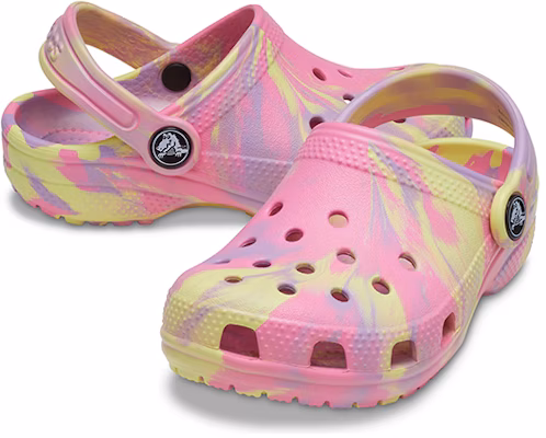 (Youth) Crocs Classic Marbled Clogs 'Pink Yellow' 207002-6SO Shop (Youth) Crocs Classic Marbled Clogs 'Pink Yellow' 207002-6SO