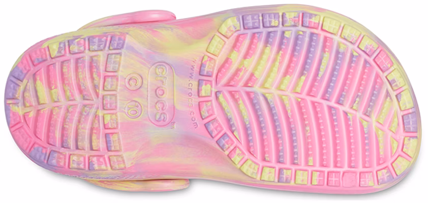 (Youth) Crocs Classic Marbled Clogs 'Pink Yellow' 207002-6SO Sizing (Youth) Crocs Classic Marbled Clogs 'Pink Yellow' 207002-6SO