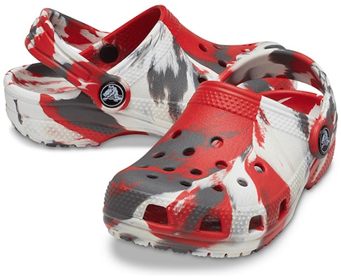 (JR) Crocs Klasik Marbled Clogs 'Putih Merah Abu-abu' 207002-884 Shop (JR) Crocs Klasik Marbled Clogs 'Putih Merah Abu-abu' 207002-884