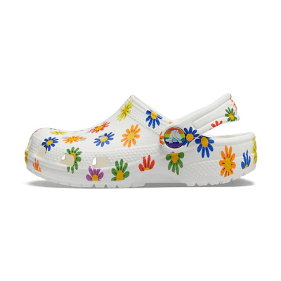 (Youth) Crocs Classic Seasonal Print Clogs 'White Multi'