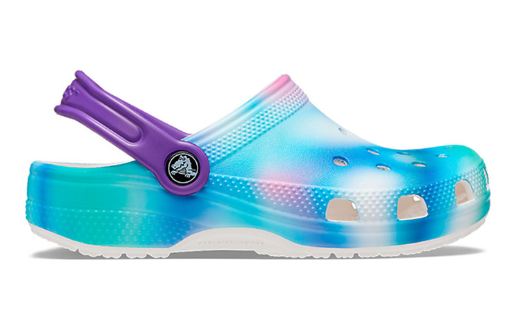 Shop (JR) Crocs Classiques Solarized Sabots ''Bleu Vert Violet'' 207587-94S