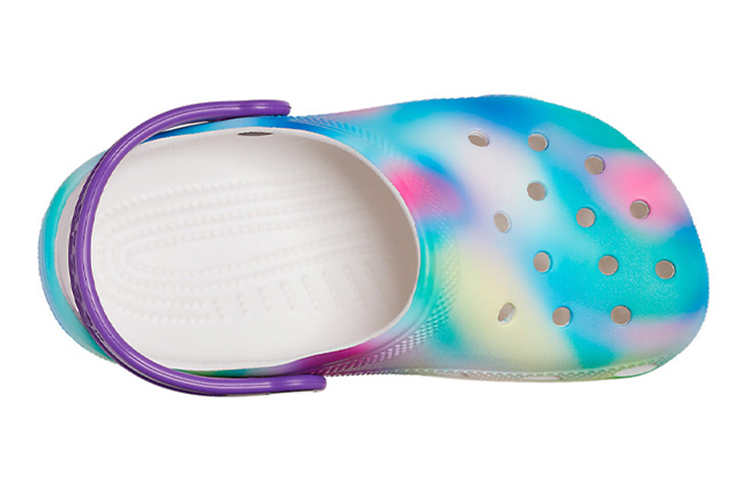 Details for (JR) Crocs Classiques Solarized Sabots ''Bleu Vert Violet'' 207587-94S