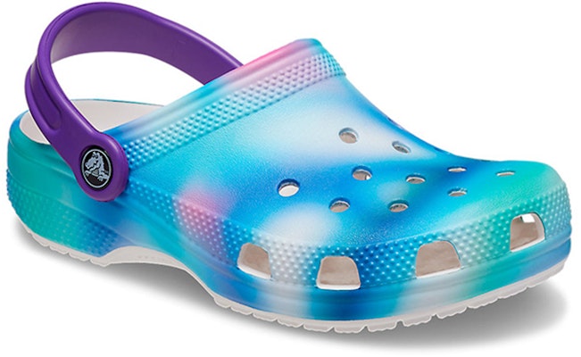 (JR) 크록스 클래식 솔라리제드 블루/그린/퍼플 클로그 207587-94S Sizing (JR) 크록스 클래식 솔라리제드 블루/그린/퍼플 클로그 207587-94S