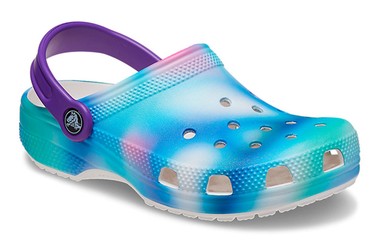 Cheap (JR) Crocs Classiques Solarized Sabots ''Bleu Vert Violet'' 207587-94S