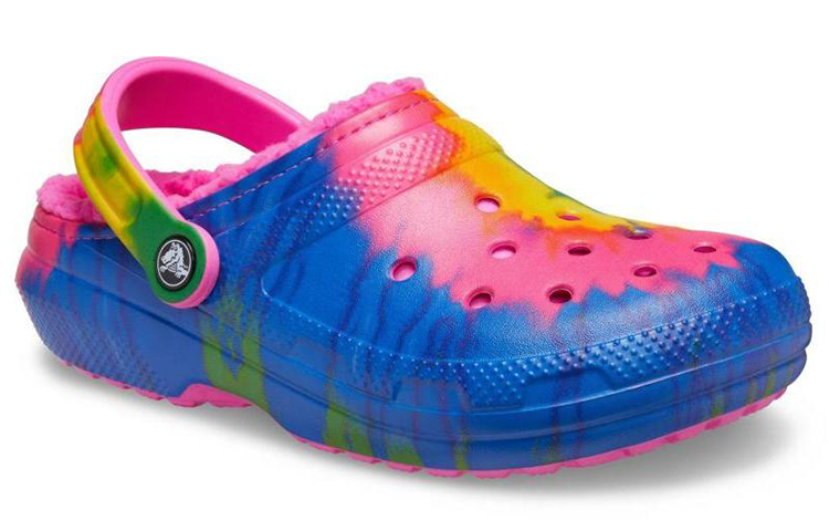 Order (Youth) Crocs Classic Tie-Dye Fuzz Lined Clogs 'Multi-Color' A206341-6RW