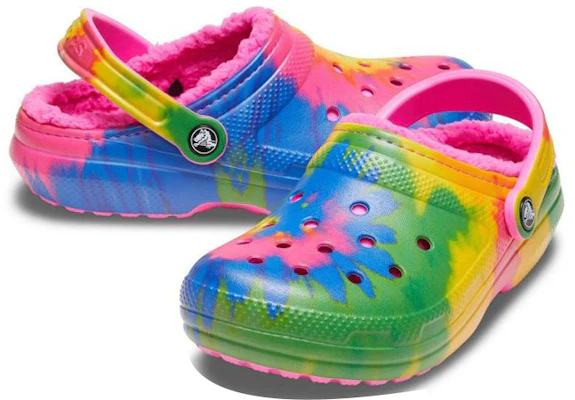 (Youth) Crocs Classic Tie-Dye Fuzz Lined Clogs 'Multi-Color' A206341-6RW Lookbook (Youth) Crocs Classic Tie-Dye Fuzz Lined Clogs 'Multi-Color' A206341-6RW