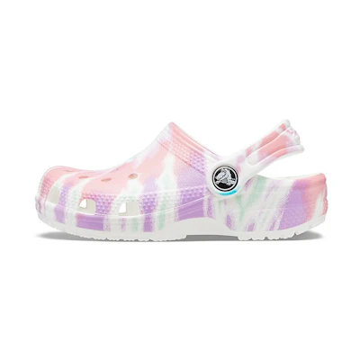 (Youth) Crocs Classic Tie-Dye Graphic Clogs 'White Multi'