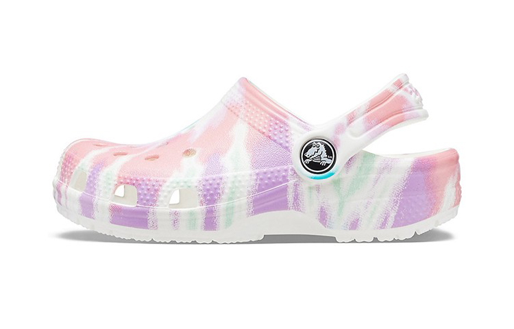 (Youth) Crocs Classic Tie-Dye Graphic Clogs 'White Multi' 205451-6SN