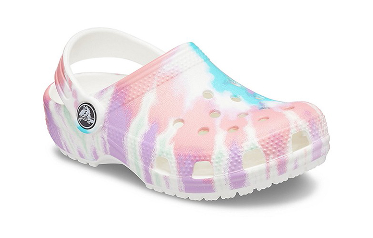 Lookbook (Youth) Crocs Classic Tie-Dye Graphic Clogs 'White Multi' 205451-6SN