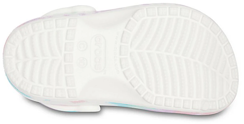 (Youth) Crocs Classic Tie-Dye Graphic Clogs 'White Multi' 205451-6SN Sizing (Youth) Crocs Classic Tie-Dye Graphic Clogs 'White Multi' 205451-6SN