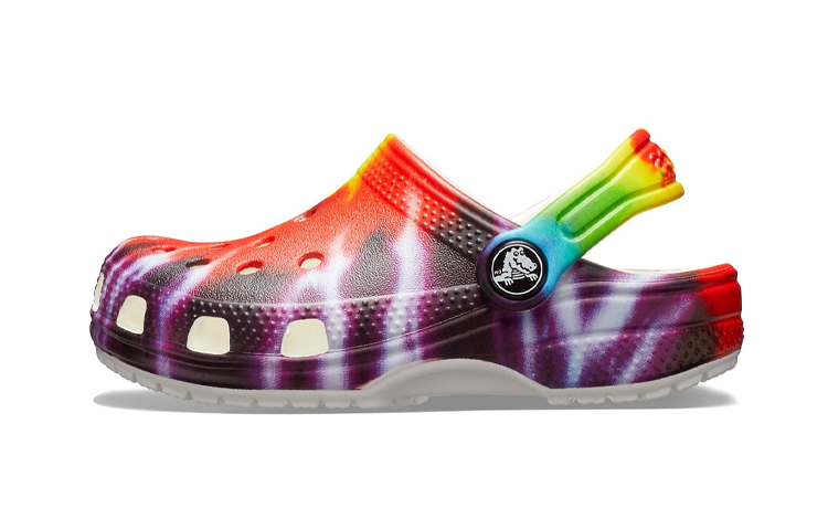 (Youth) Crocs Classic Tie Dye Graphic Clogs 'Purple Red' 205451-90H