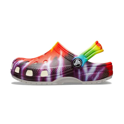 (Youth) Crocs Classic Tie Dye Graphic Clogs 'Purple Red'