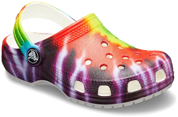 (JR) Crocs Classic Tye Dye Clogs 'Ungu Merah' Graphic 205451-90H Lookbook (JR) Crocs Classic Tye Dye Clogs 'Ungu Merah' Graphic 205451-90H
