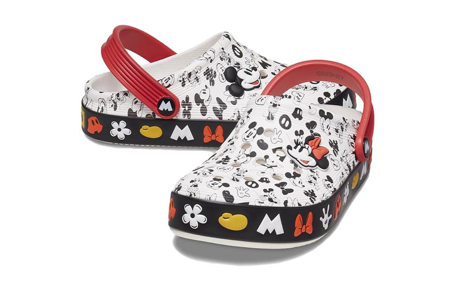 Shop (JR) Crocs Classic x Mickey Mouse Klompen ''Wit Rood Zwart'' 208866-100