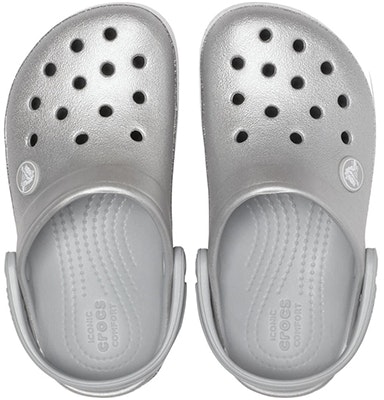 大童 Crocs 卡駱馳 Crocband 簡約舒適 洞洞運動涼鞋 銀 Shop 大童 Crocs 卡駱馳 Crocband 簡約舒適 洞洞運動涼鞋 銀