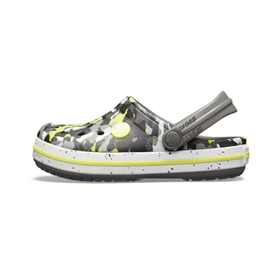 (Youth) Crocs Crocband Camo Printed Clogs 'Grey Black Yellow'