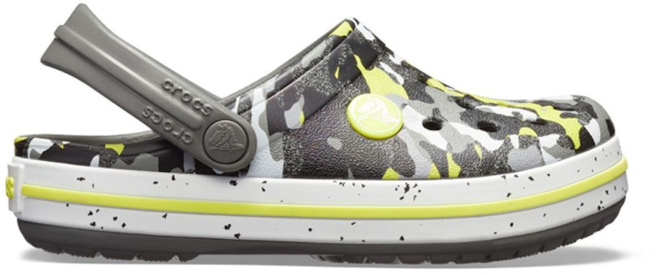 (JR) Crocs Crocband Corak Camo Selipar 'Kelabu Hitam Kuning' 205301-0ED Order (JR) Crocs Crocband Corak Camo Selipar 'Kelabu Hitam Kuning' 205301-0ED