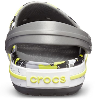 (JR) Crocs Crocband Corak Camo Selipar 'Kelabu Hitam Kuning' 205301-0ED Sizing (JR) Crocs Crocband Corak Camo Selipar 'Kelabu Hitam Kuning' 205301-0ED