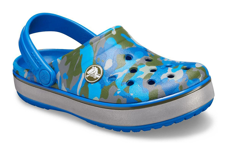 Lookbook (JR) Crocs Crocband Camo Reflect Band Sandal 'Biru Abu-abu' 205818-4JL