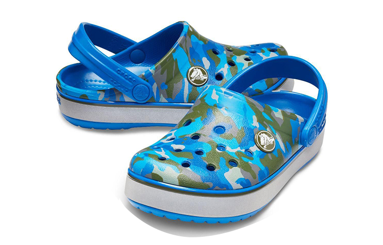 Shop (JR) Crocs Crocband Camo Reflect Band Sandal 'Biru Abu-abu' 205818-4JL