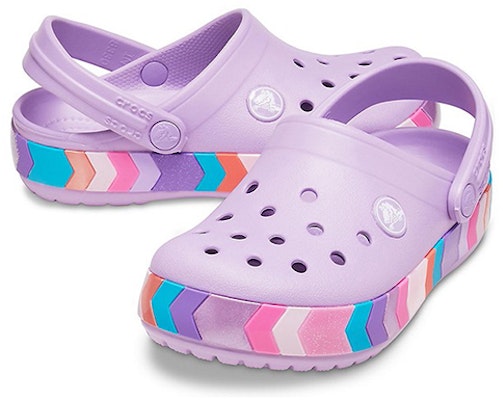 (JR) Crocs Crocband Chevron Manik-Manik Clogs 'Lilac Multi' 207007-5PR Shop (JR) Crocs Crocband Chevron Manik-Manik Clogs 'Lilac Multi' 207007-5PR