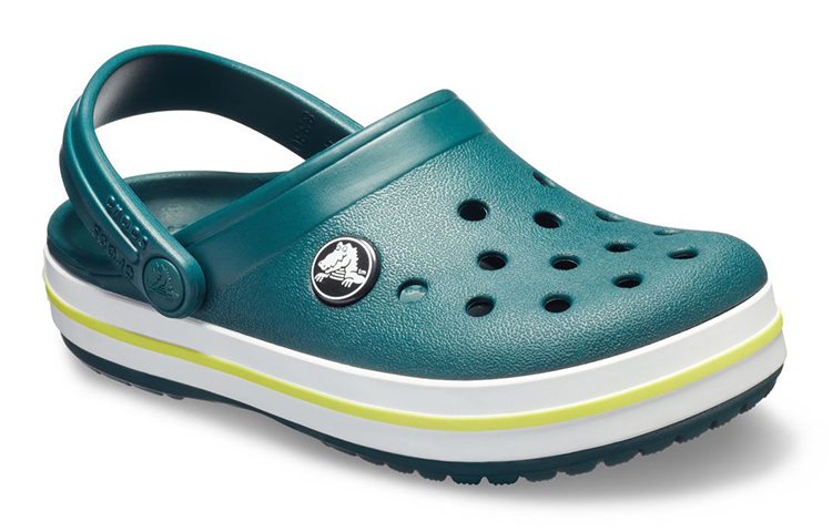 Shop (Youth) Crocs Crocband Clogs 'Green White' 204537-375