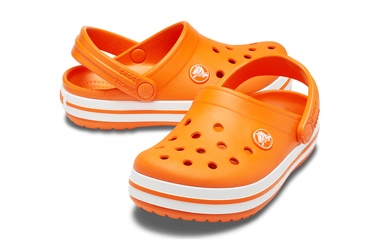 Shop (Youth) Crocs Crocband Clogs 'Orange White' 204537-810